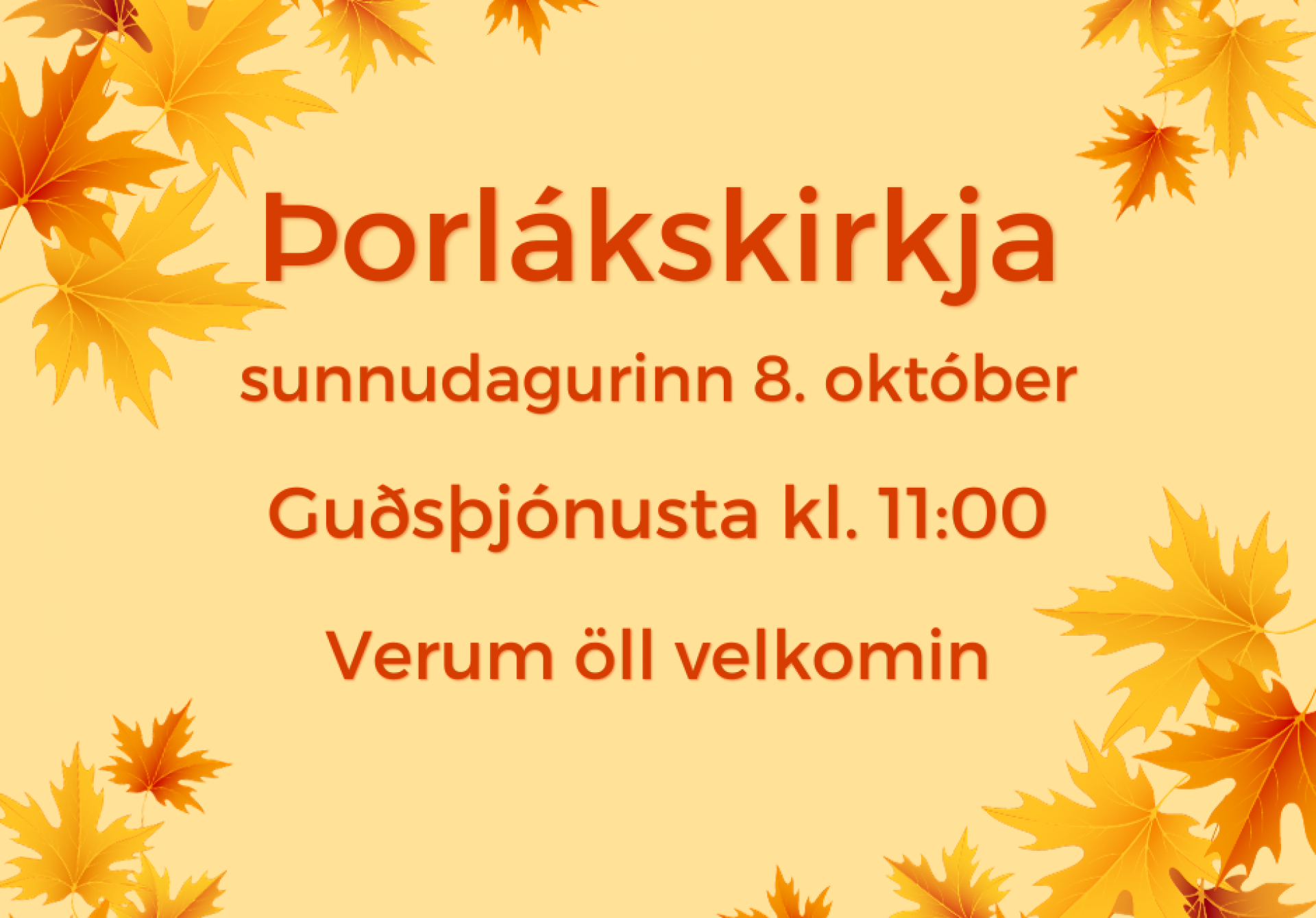 Guðsþjónusta í Þorlákskirkju